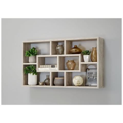 Fmd Liberty F6 Libreria Muro, 85x16x47.5 Cm H, Rovere Chiaro, Nobilitato, Rovere Sabbia, Legno - Foto 3