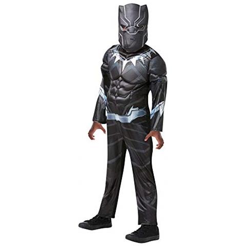 Rubies-luxe I-640909 m Black Panther Costume, Ragazzo, Taglia M, 5 - 6 Anni - Foto 1