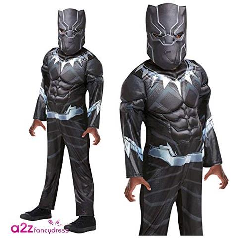 Rubies-luxe I-640909 m Black Panther Costume, Ragazzo, Taglia M, 5 - 6 Anni - Foto 2