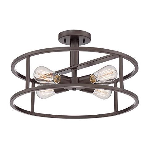 Quoizel Qz / newharbor / sf - Lampadario Da Soffitto, In Bronzo, 45,7 X 45,7 X 26,7 Cm - Foto 1