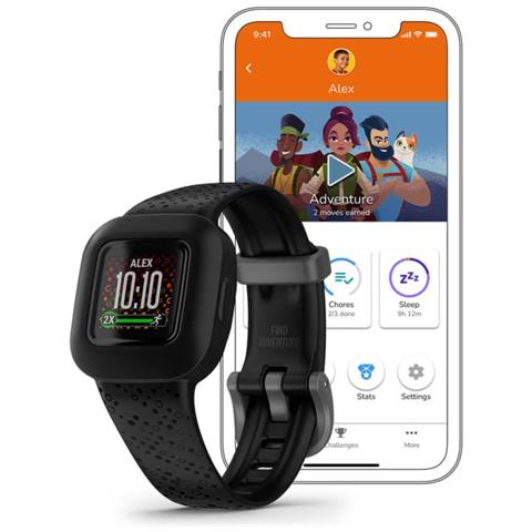 Activity Tracker per Bambini Vivofit Jr.3 Impermeabile 5ATM Display a Colori Bluetooth per Fitness con Contapassi Nero - Foto 3
