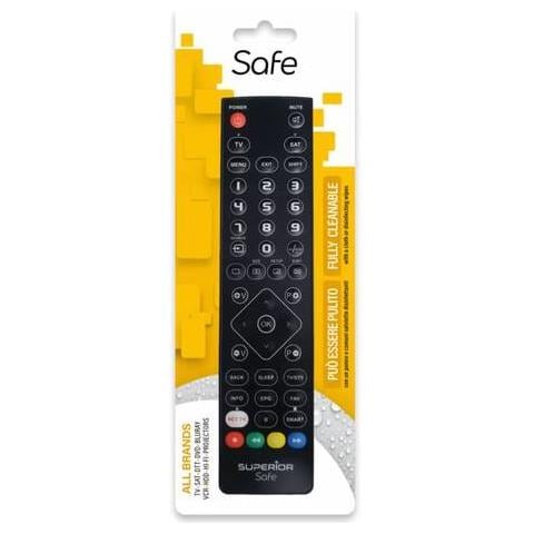 Superior Telecomando Universale Lavabile Slim Safe 2in1 Nero - Foto 1