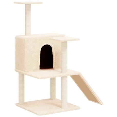 Albero Per Gatti Con Tiragraffi In Sisal Crema 109 Cm - Foto 1