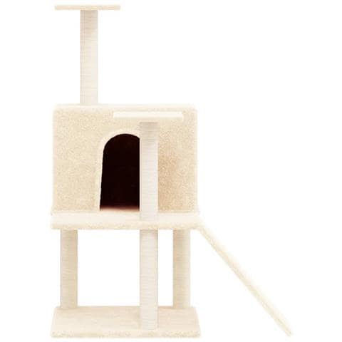 Albero Per Gatti Con Tiragraffi In Sisal Crema 109 Cm - Foto 2