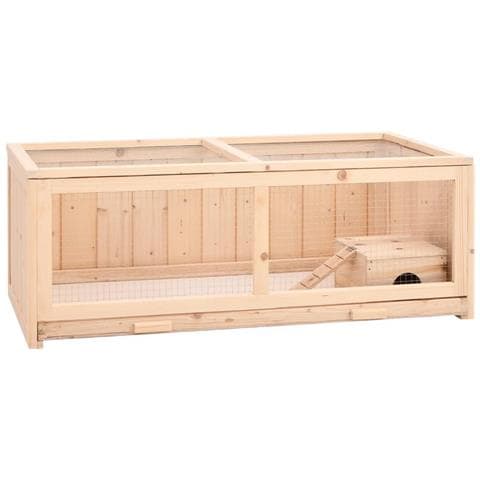 Gabbia per Criceti 104x52x38 cm in Legno Massello di Abete - Foto 1