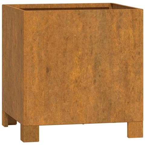 Fioriera Con Gambe Ruggine 32x30x33 Cm Acciaio Corten - Foto 1
