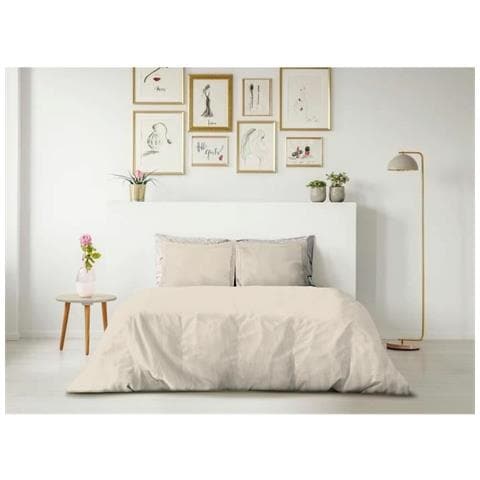Copripiumino Beige Crema 240 X 260 Cm - Foto 2