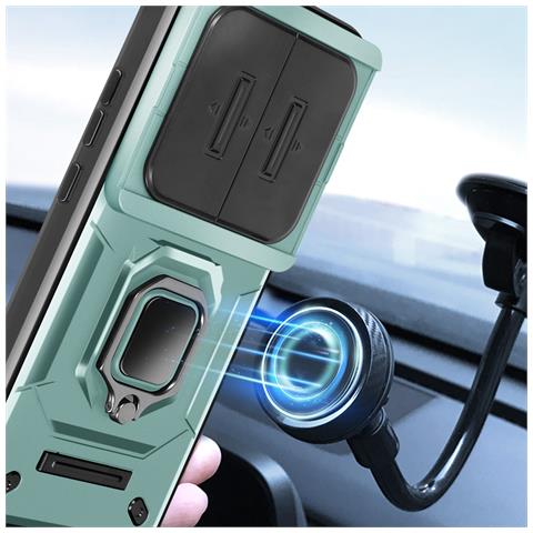 Cover Per Xiaomi 14 Ultra Anello Supporto Coprifotocamera Scorrevole - Foto 5