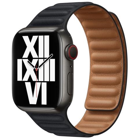 Cinturino Per Apple Watch 42/44 E 45 Mm Pelle Sintetica Magnetico, Nero - Foto 1