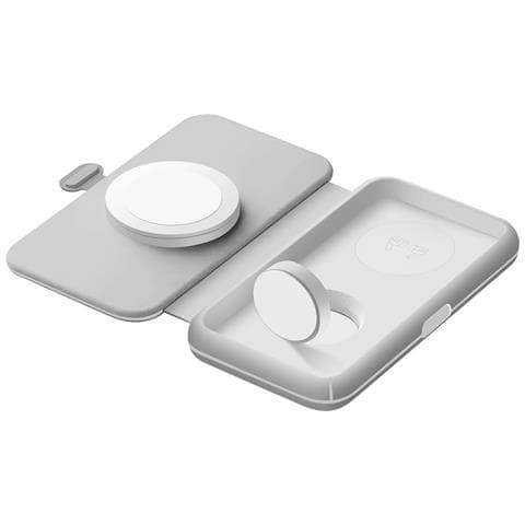 Caricabatterie Da Viaggio Wireless Per Iphone, Airpods E Apple Watch, Grigio - Foto 1