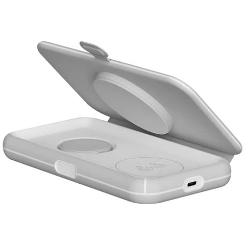 Caricabatterie Da Viaggio Wireless Per Iphone, Airpods E Apple Watch, Grigio - Foto 5