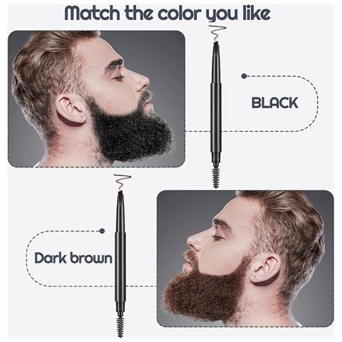 Strumento Per Modellare La Barba E Penna A Pennello 2 In 1 Darkbrown - Foto 2