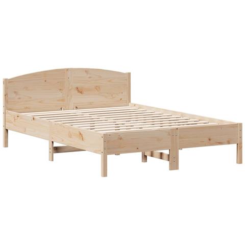 Letto senza Materasso 140x200 cm in Legno Massello di Pino - Foto 10
