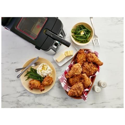 Clear Duo Fr600d Singolo 0,65 L Indipendente 2000 W Friggitrice Nero, Acciaio Inox - Foto 2