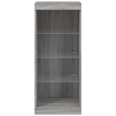 Credenza con Luci LED Grigio Sonoma 41x37x100 cm - Foto 10