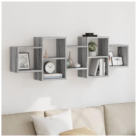 Mensola A Muro Grigio Sonoma 129x18x42 Cm In Truciolato - Foto 1