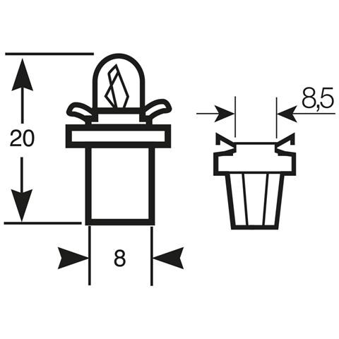 Lampadina 24v 1.2w Zoccolo Grigio - Foto 2