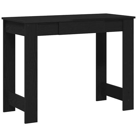 Scrivania Nera 100x45x75 Cm In Legno Multistrato - Foto 2