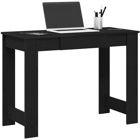 Scrivania Nera 100x45x75 Cm In Legno Multistrato - Foto 1