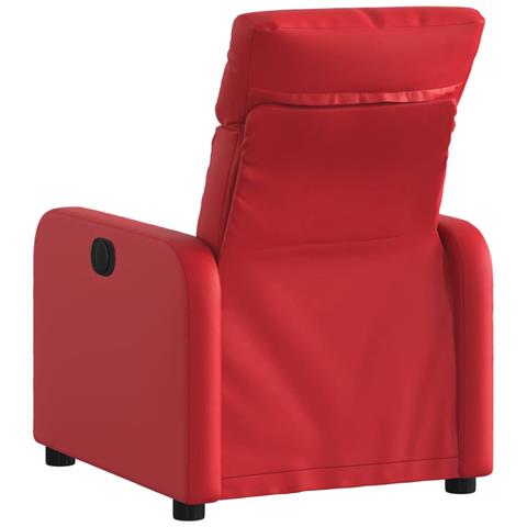 Poltrona Reclinabile Rossa In Similpelle - Foto 3