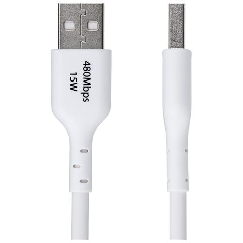 Cavo di Ricarica USB-A a USB-C da 3m - Cavetto di Carica Rapida USB-A a Type-C da 3A, Cavo per Trasferimento Dati USB 2.0 rivestito in TPE - Bianco - Foto 2