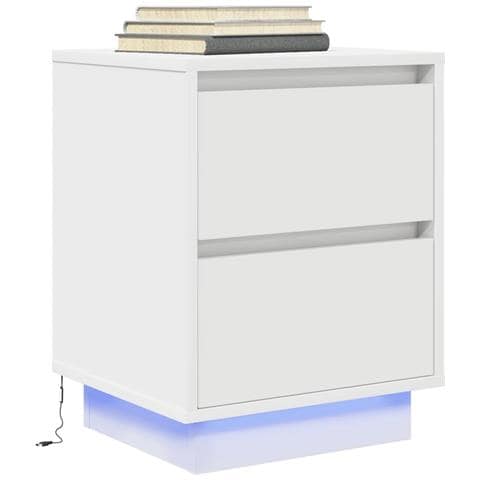 Comodino con Luci a LED Bianco 38x34x50 cm - Foto 2