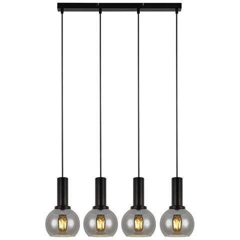 Lampada A Sospensione Per Sala Da Pranzo, 4 Fiamme, E27, Lampada A Sospensione In Vetro Retrò, Bar Per Camera Da Letto - Foto 1