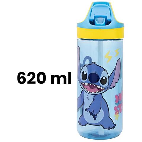 Borracca 620 Ml Tritan Per Bambini Stitch Con Cannuccia Collezione Palms, Blu - Foto 2
