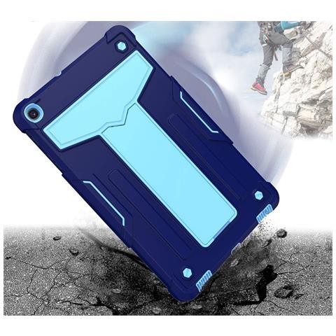 Custodia Per Samsung Galaxy Tab A 10.1"" Armored Con Supporto Blu - Foto 4