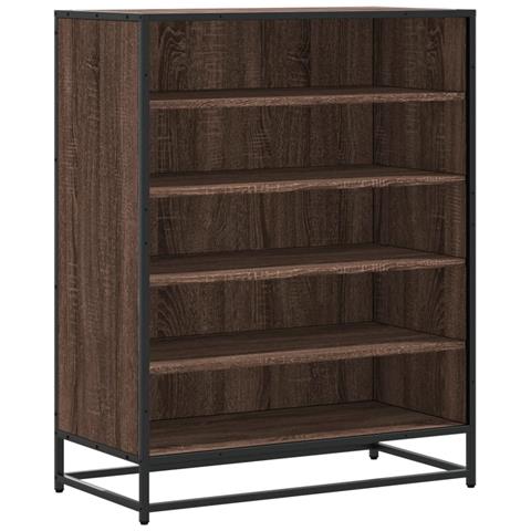 Scarpiera Rovere Marrone 75x38x97,5cm Legno Multistrato Metallo - Foto 1