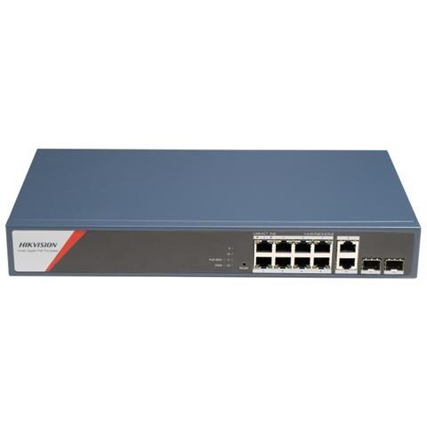 DS-3E1512HP-SI-8P2T2F switch di rete Gestito Gigabit Ethernet (10/100/1000) Supporto Power over Ethernet (PoE) Blu - Foto 1