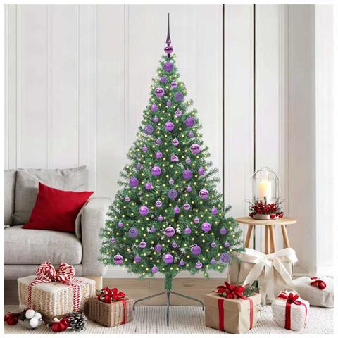 Albero di Natale artificiale con luci integrate Verde 180 cm - Foto 2
