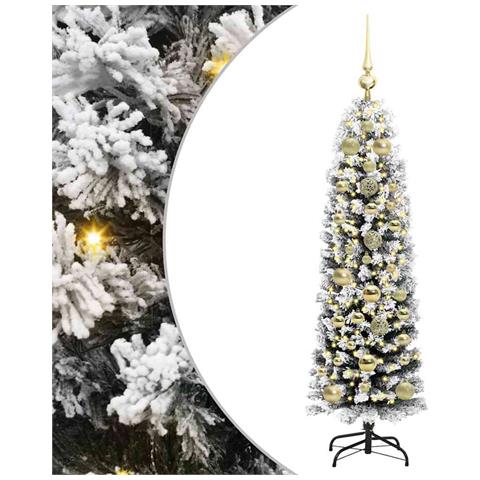 Albero di Natale artificiale con 150 LED Verde 150 cm - Foto 1