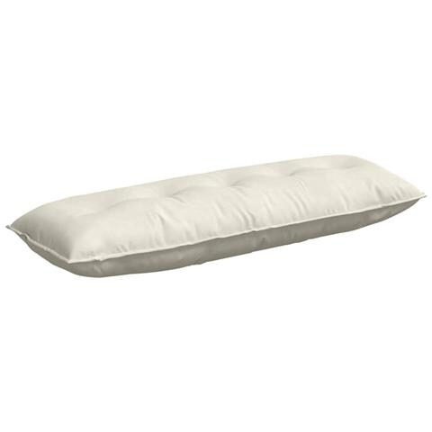 Cuscino per Schiena Crema 140 x 50 cm Tessuto in Cords - Foto 1