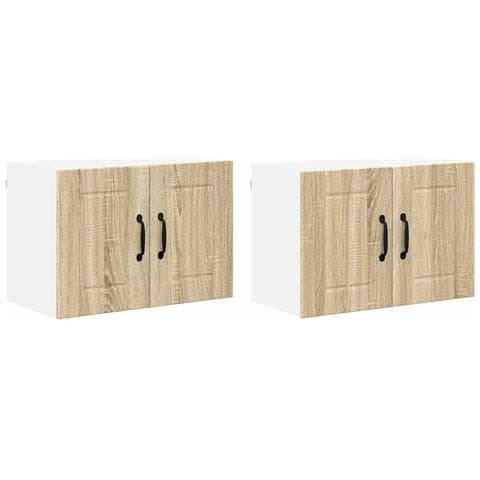 Armadi a pareti per cucina 2 pcs Rovere Sonoma 60 x 31 x 40 cm - Foto 1