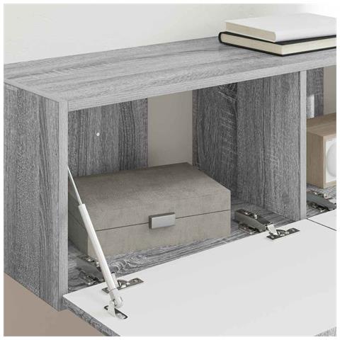 Mobile TV da parete 2 pcs Grigio Sonoma 60 x 31 x 29.5 cm - Foto 2