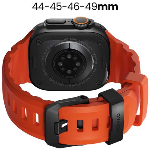 Bracciale Per Apple Watch 44 / 45 / 46 / 49mm Rocky Point Band Impermeabile, Arancione - Foto 2