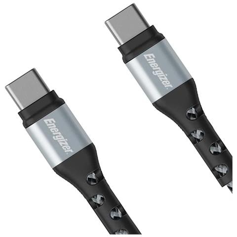 Cavo Di Ricarica E Dati Usb-c A Usb-c Da 2 M In Nylon Intrecciato Antinodo, Nero / Argento - Foto 2