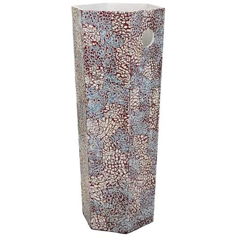 Portaombrelli Capiz Stampato Bianco, Rosso E Blu, 24x24x58h Cm - Foto 1