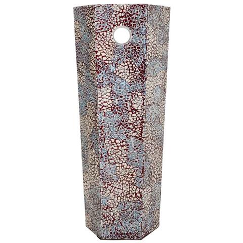 Portaombrelli Capiz Stampato Bianco, Rosso E Blu, 24x24x58h Cm - Foto 2