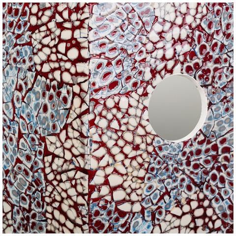 Portaombrelli Capiz Stampato Bianco, Rosso E Blu, 24x24x58h Cm - Foto 5