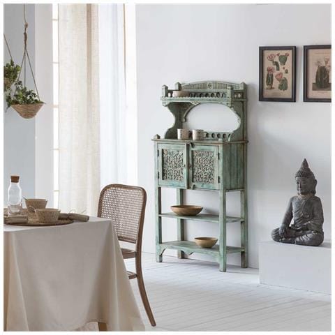 Credenza In Legno Artigianale 75 X 35 X 150h Cm - Foto 2