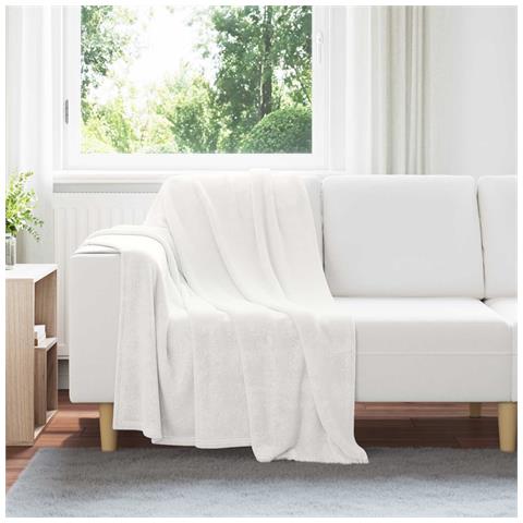 Coperta Bianco 130 x 150 cm Panno - Foto 2