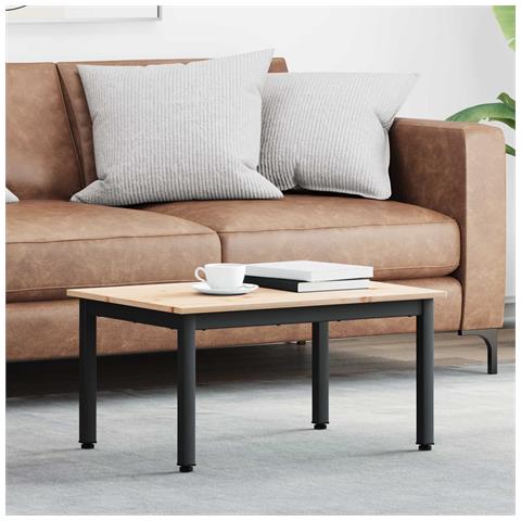 Tavolino da salotto Naturale 60 x 50 x 36 cm Pino massello - Foto 2