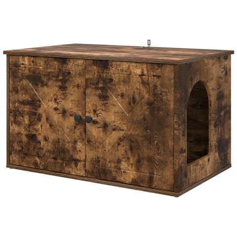 Casa per Gatti Rovere fumé 85 x 55 x 50 cm Legno multistrato - Foto 1