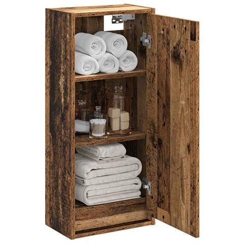 Mobile lavabo da parete Legno antico 35 x 20 x 81 cm - Foto 2