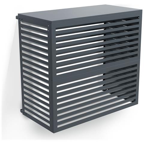 Copertura in alluminio grigio ANETO per condizionatori e pompe di calore - taglia XL - Foto 2