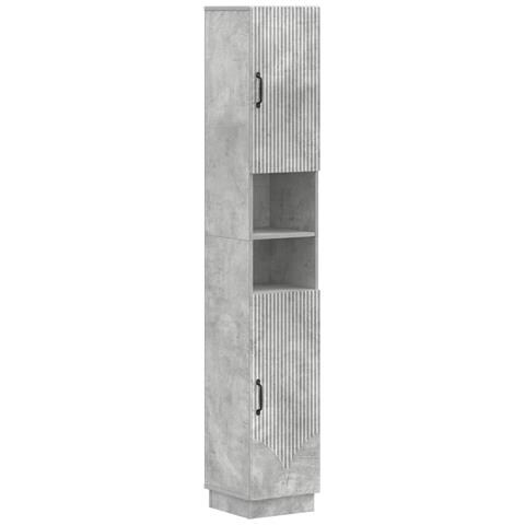 Set di Armadi da Bagno da 2 Pezzi HOORN Grigio Cemento - Foto 2
