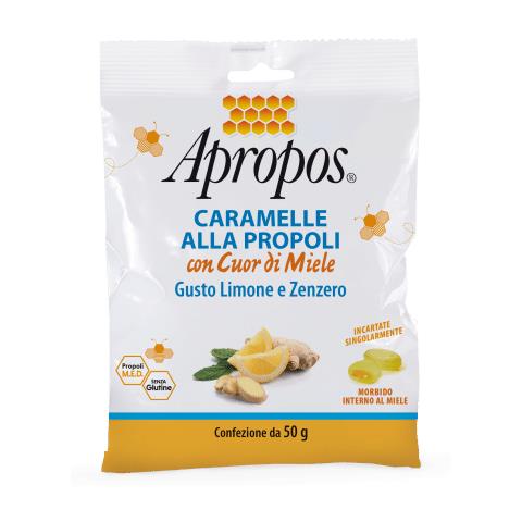 Apropos Caramelle Dure Limone /Zenzero Cuor di Miele 50 g - Foto 1
