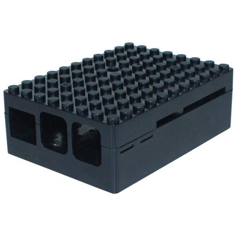 Case per Raspberry Pi B+ / Pi 2 / Pi 3 in ABS Colore Nero - Foto 1